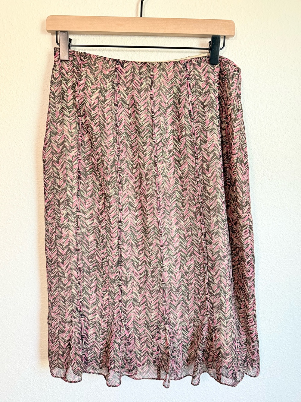 Vintage Jones New York Silk Midi Skirt Mermaid Hem 90s Y2K Feminine Classic - Picture 4 of 8